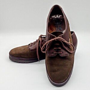 Mephisto Air Jet Brown Leather Nubuck Shoes - Size 8